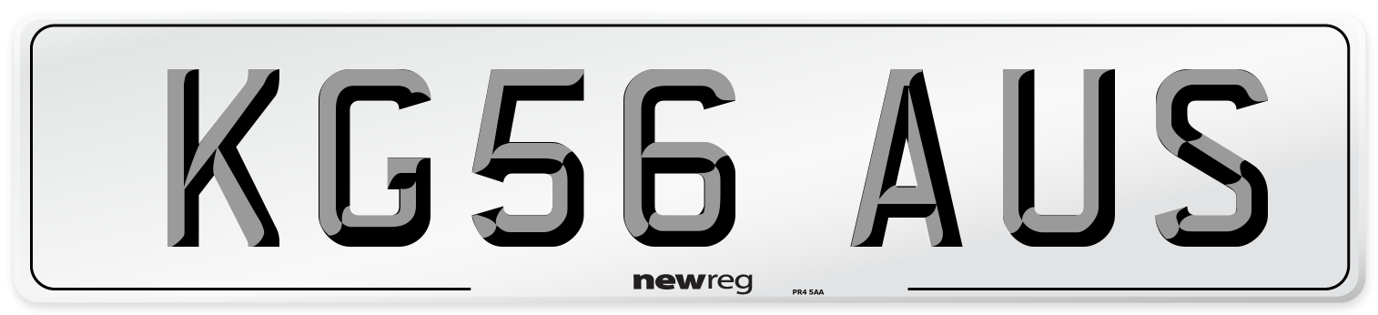 KG56 AUS Number Plate from New Reg